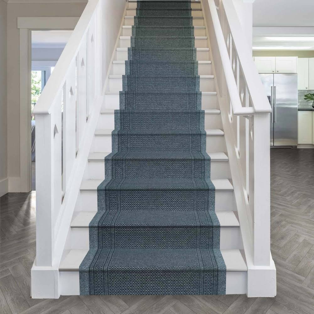 Aztec Gray Stair Carpet Runner 19 foot K535