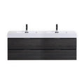 72 in. Double Sink Wall Mount Bathroom Vanity Gray Oak N290