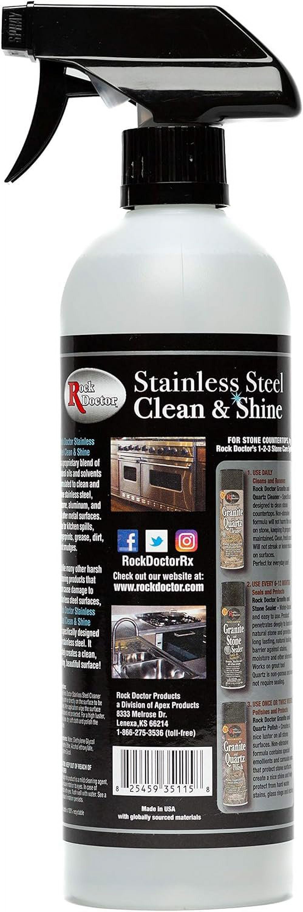 Stainless Steel Cleaner and Protectant 24 oz Spray Bottle Pack of 2 G450