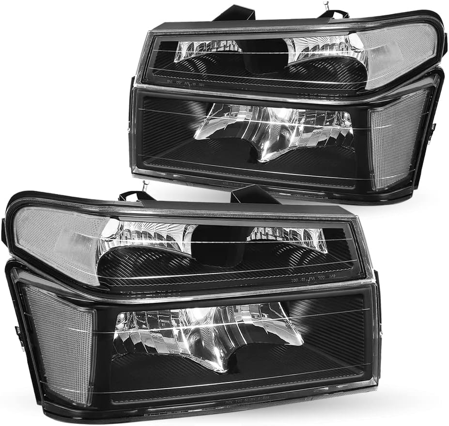 Headlight Assembly Set Chrome Housing with Amber Reflector I903796