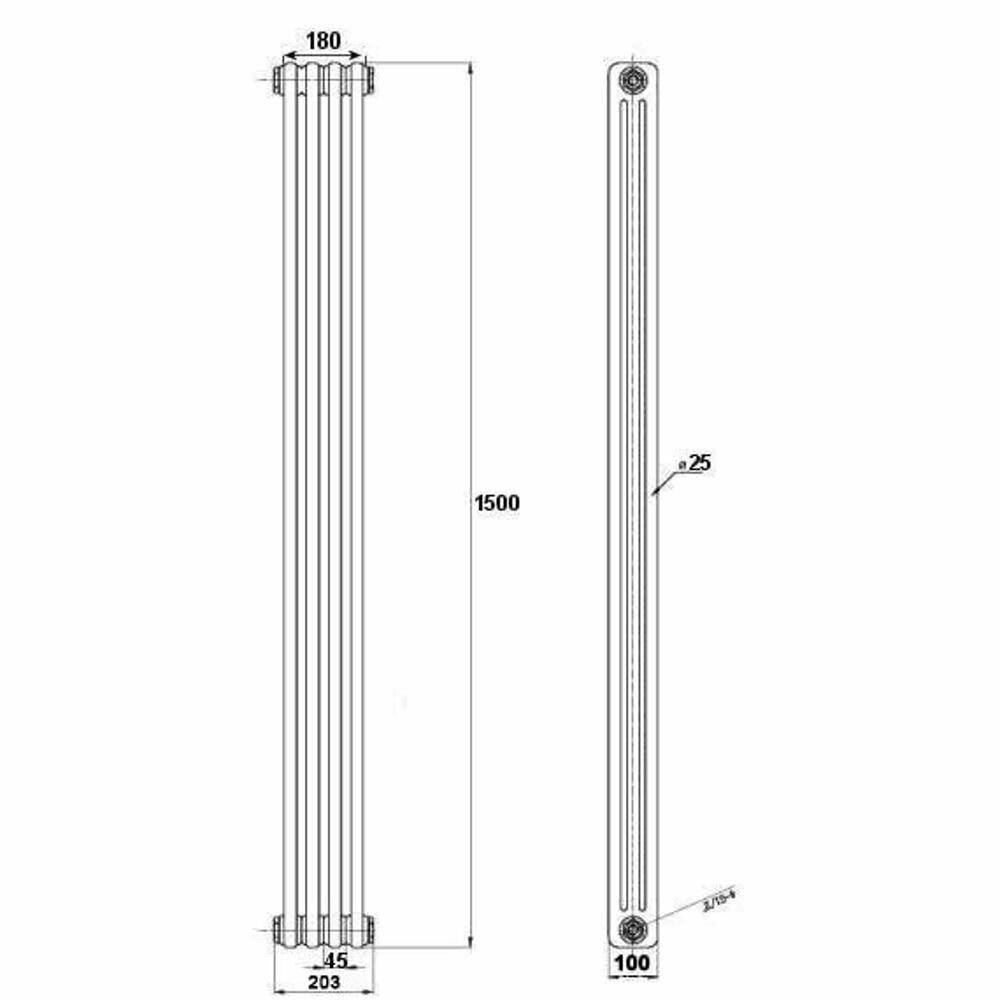 Cast Iron Hot Water Radiator White Z3411