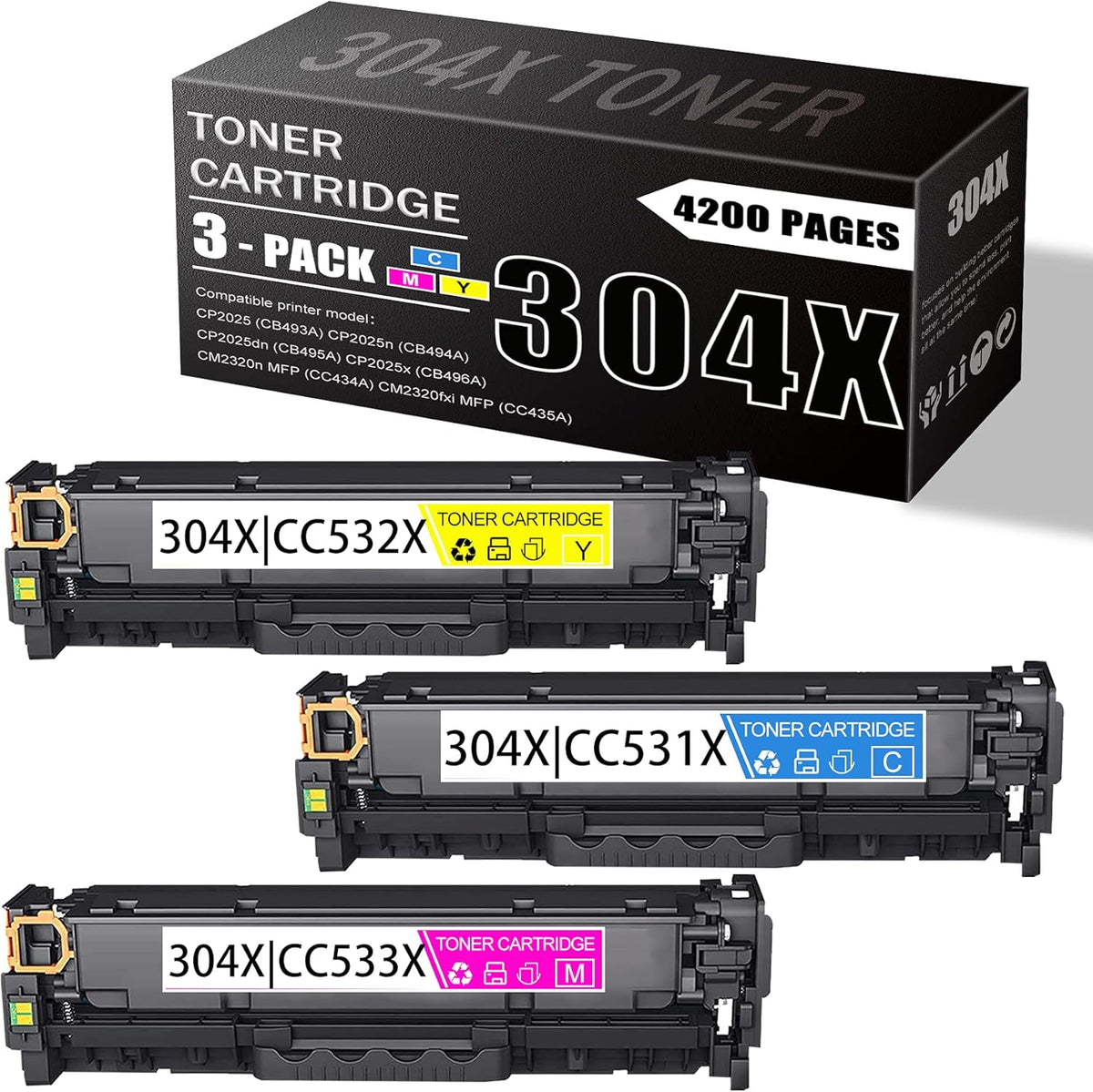 3 Pack Toner Cartridge Replacement T285