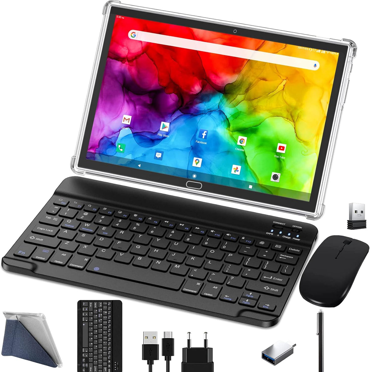 10 inch 2 in 1 Tablet with Keyboard Mouse Stylus K907
