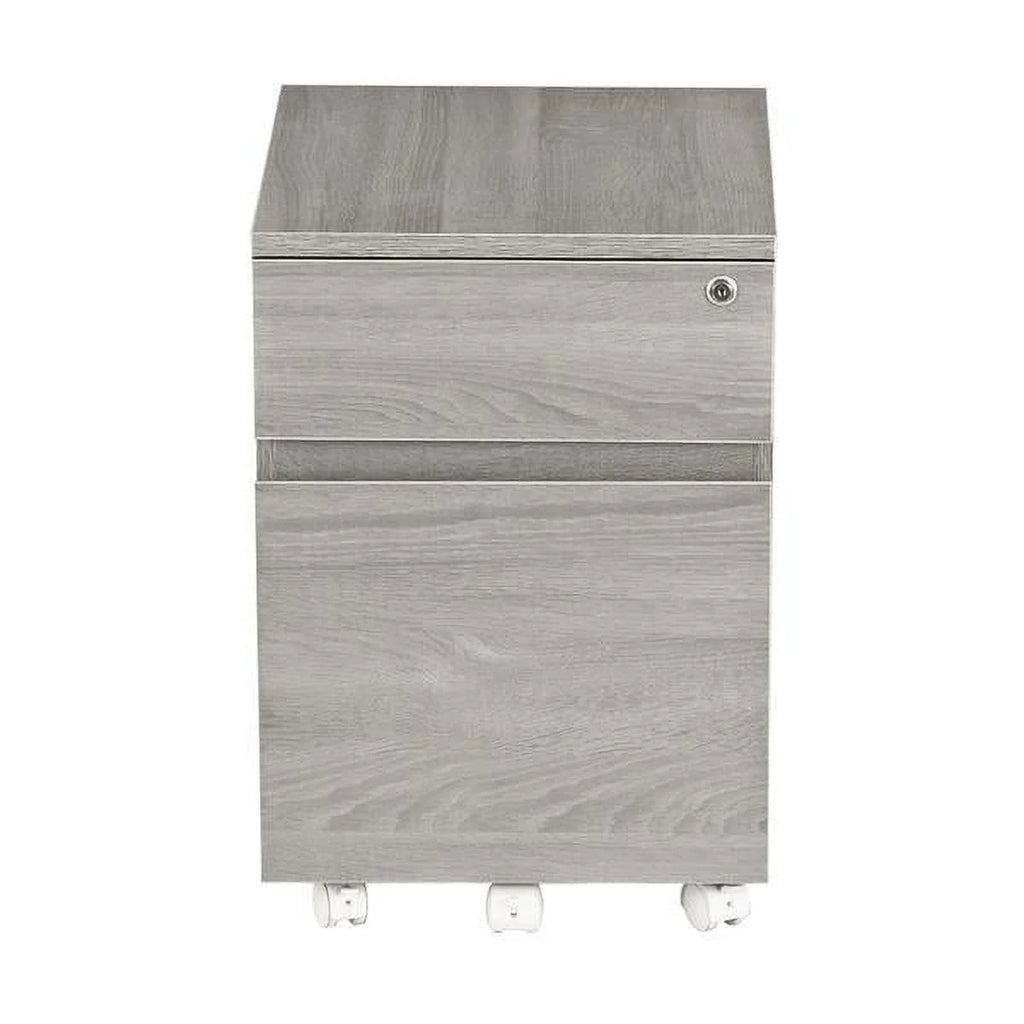 Grey Two Drawer Vertical Filing Cabinet with Lock G983768