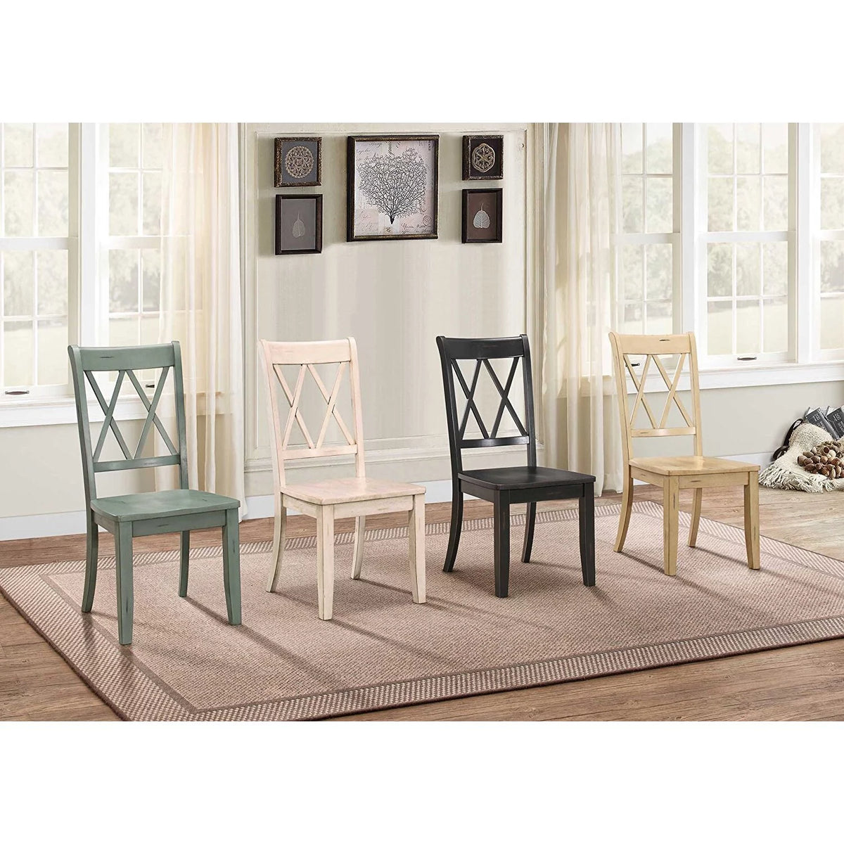 Teal Blue Set of 2 Side Chair W5525