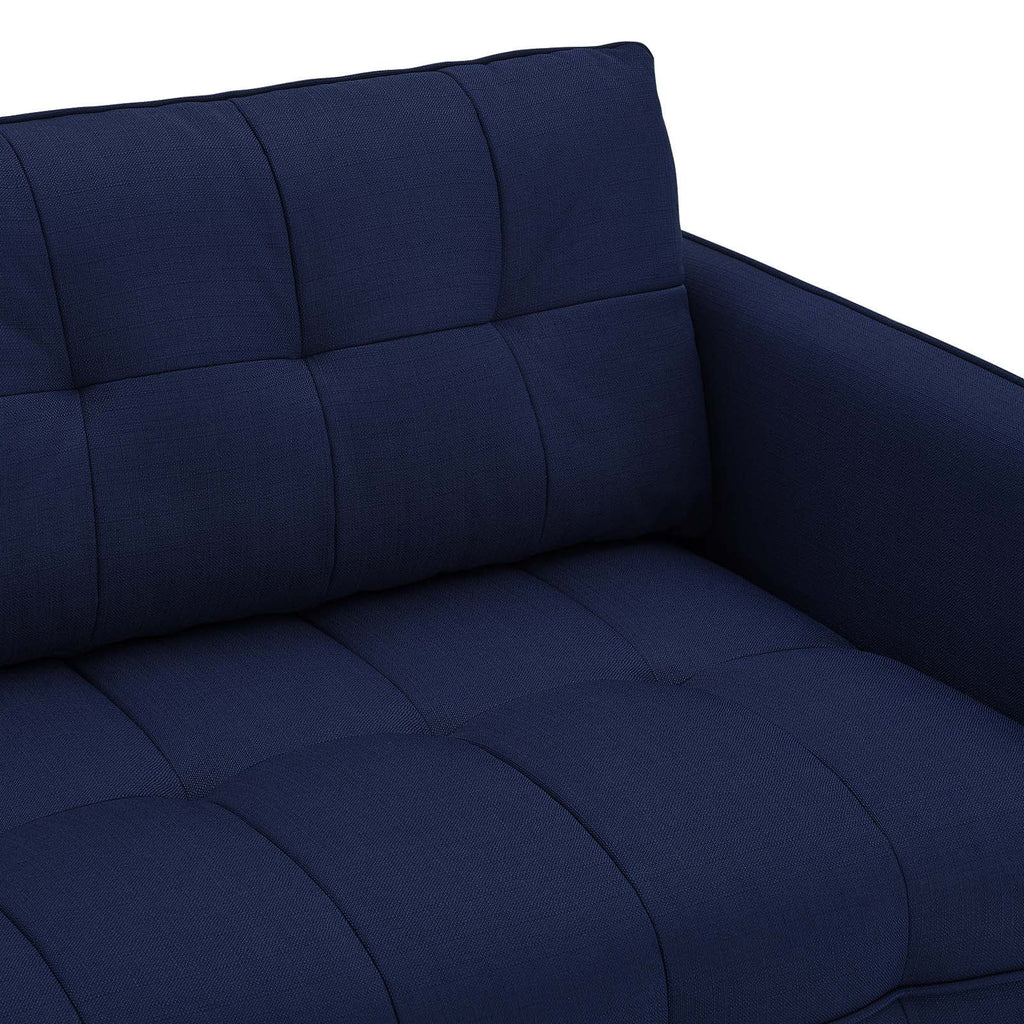 Royal Blue Tufted Fabric Sofa J907909