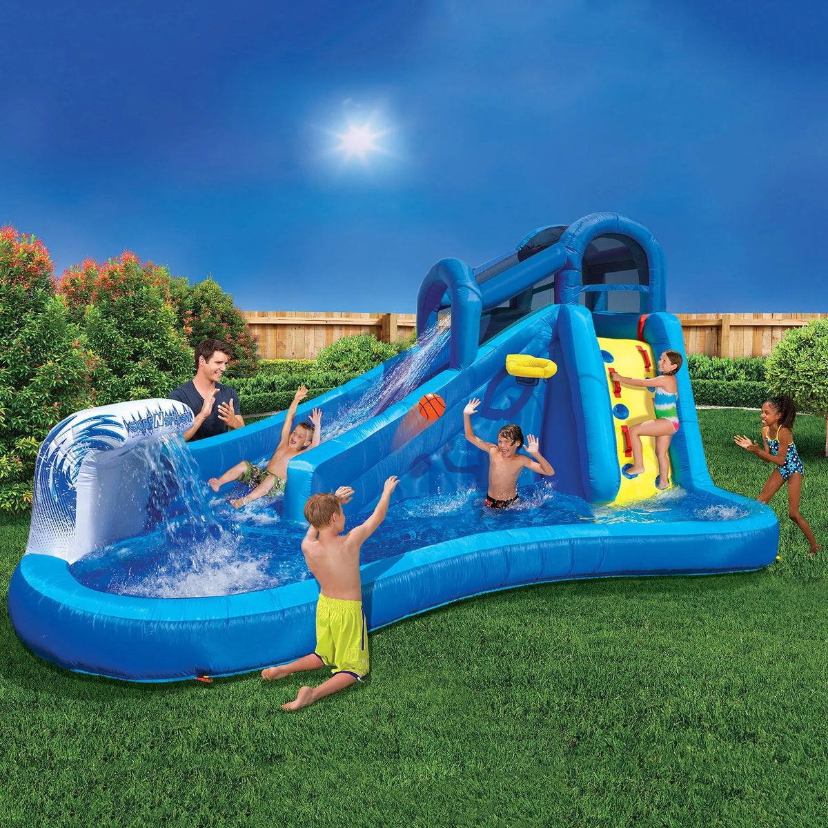 Inflatable Outdoor Backyard Water Slide Splash Toy D528351