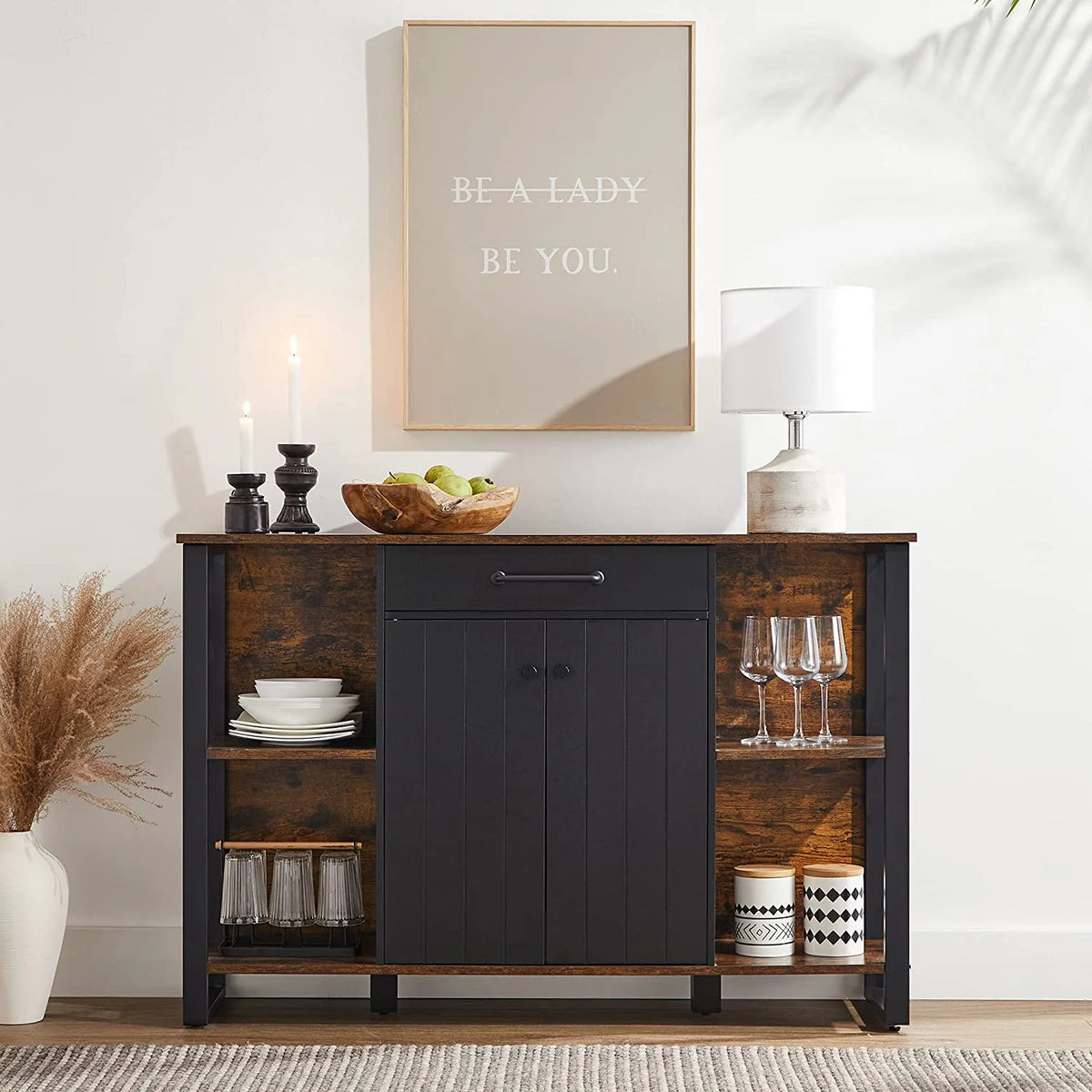 Buffet Cabinet with Drawer Shelves Door X2923