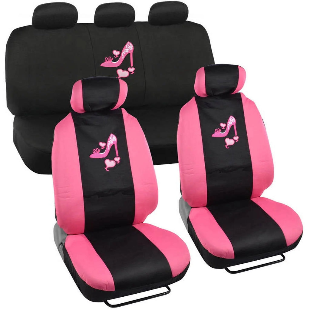 Pink 9pc Car Seat Covers E755941