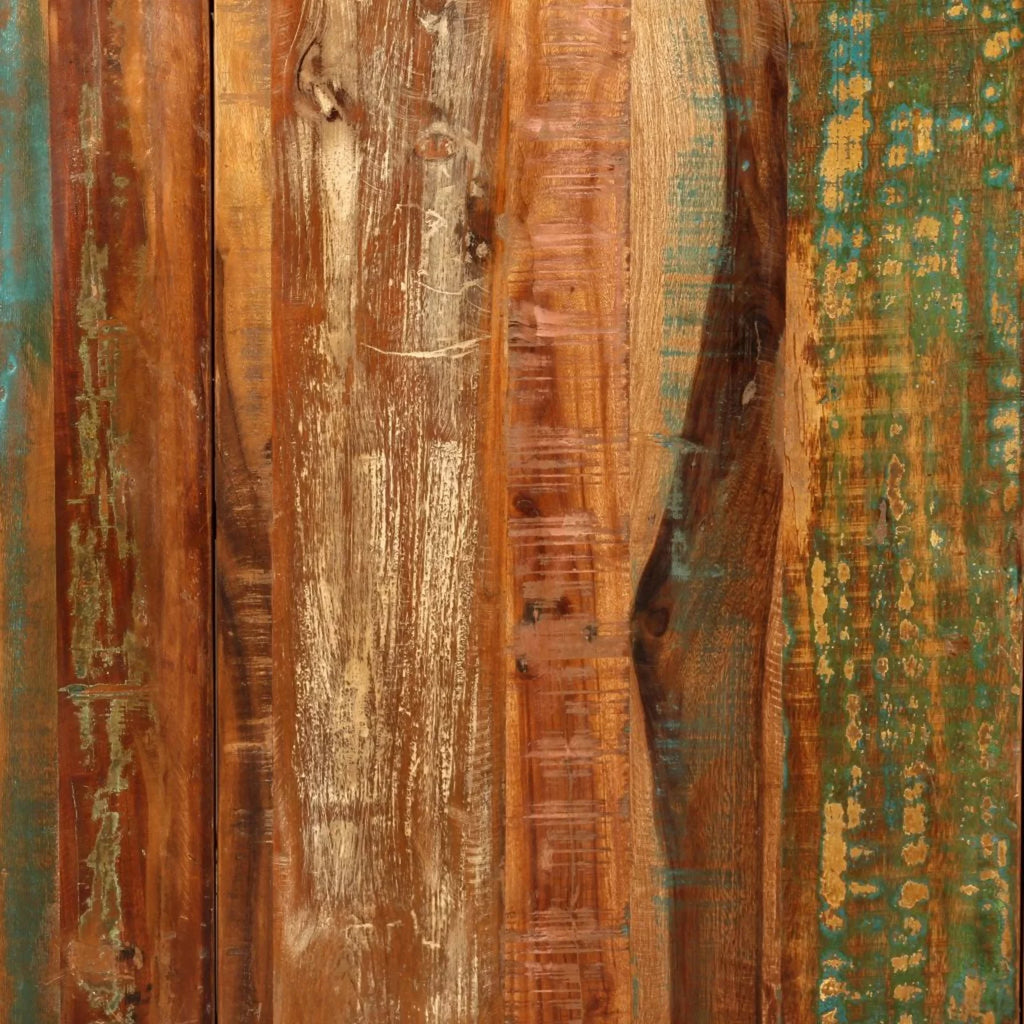 Reclaimed Wood Top Powder-Coated Steel Frame Dining Table P506