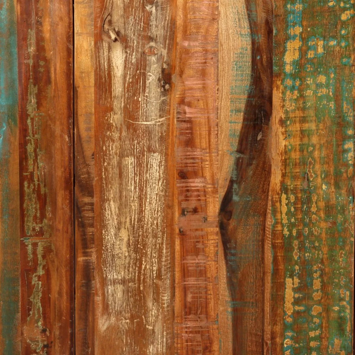 Reclaimed Wood Top Powder-Coated Steel Frame Dining Table P506