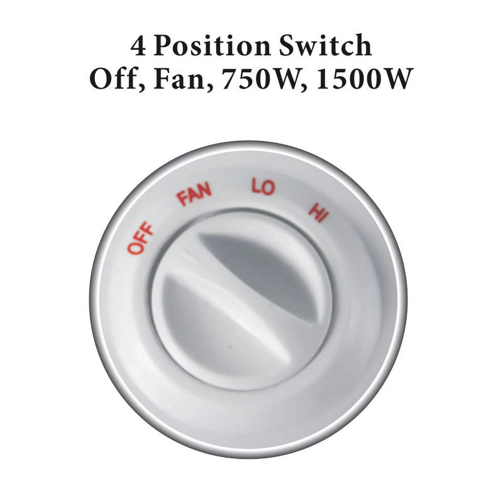 Portable Oscillating Fan Heater with Thermostat R6943