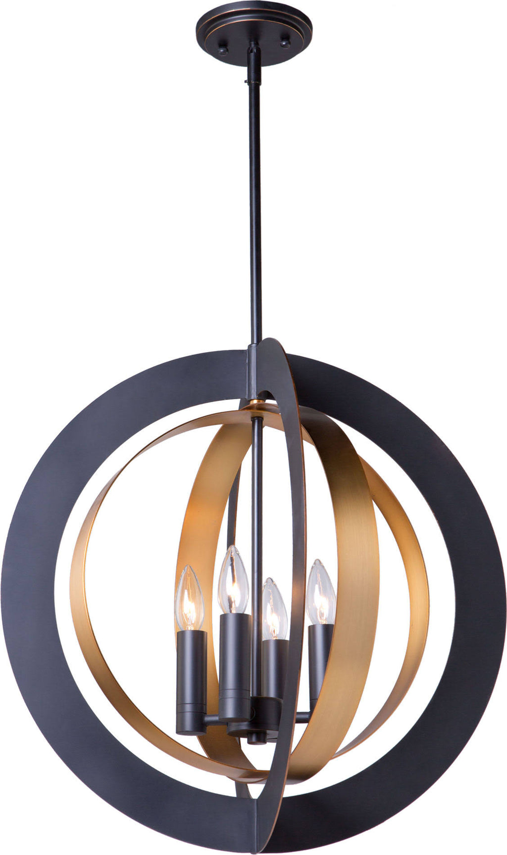 Dark Bronze Satin Brass Chandelier Q9016