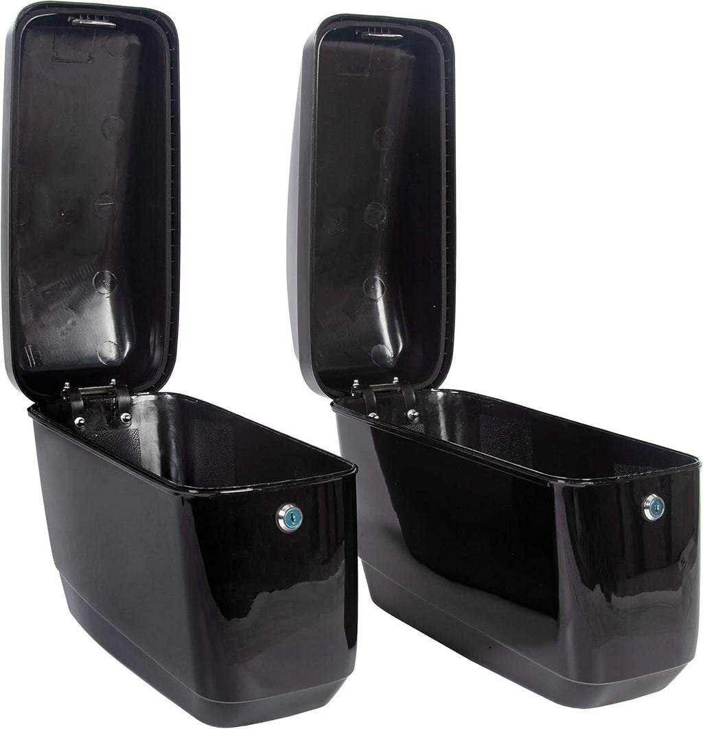 Hard Motorcycle Saddlebags with Mounting Kit Black T847081