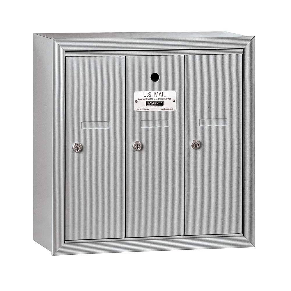 Aluminum 3 Door Vertical Mailbox D556836