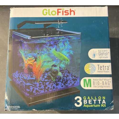 3 Gallons Aquarium Kit with LED Lighting and Filter H133