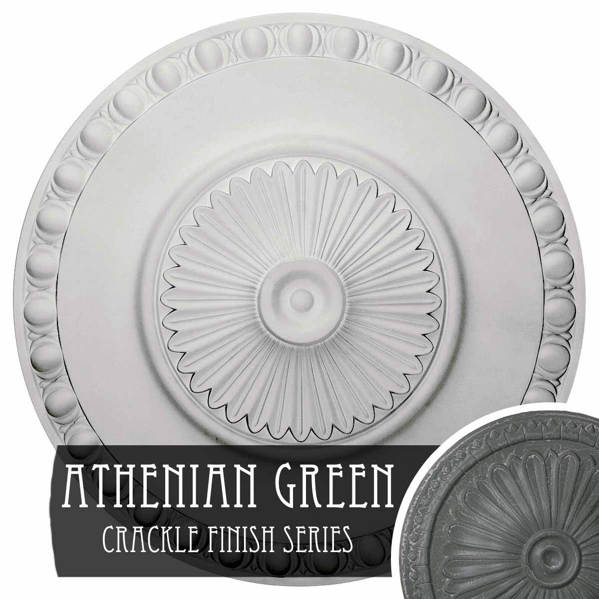 Hand-Painted Polished Copper Ceiling Medallion T5927
