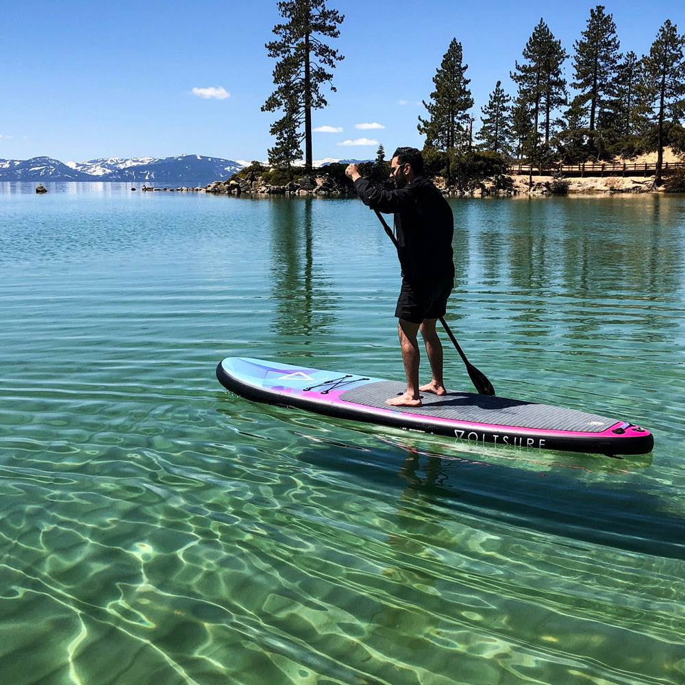 11 Foot Black Inflatable Stand Up Paddle Board J573