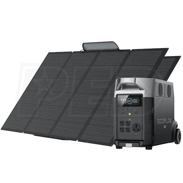 DELTA Pro Portable Power Station and 2 x Portable Solar Panel R776