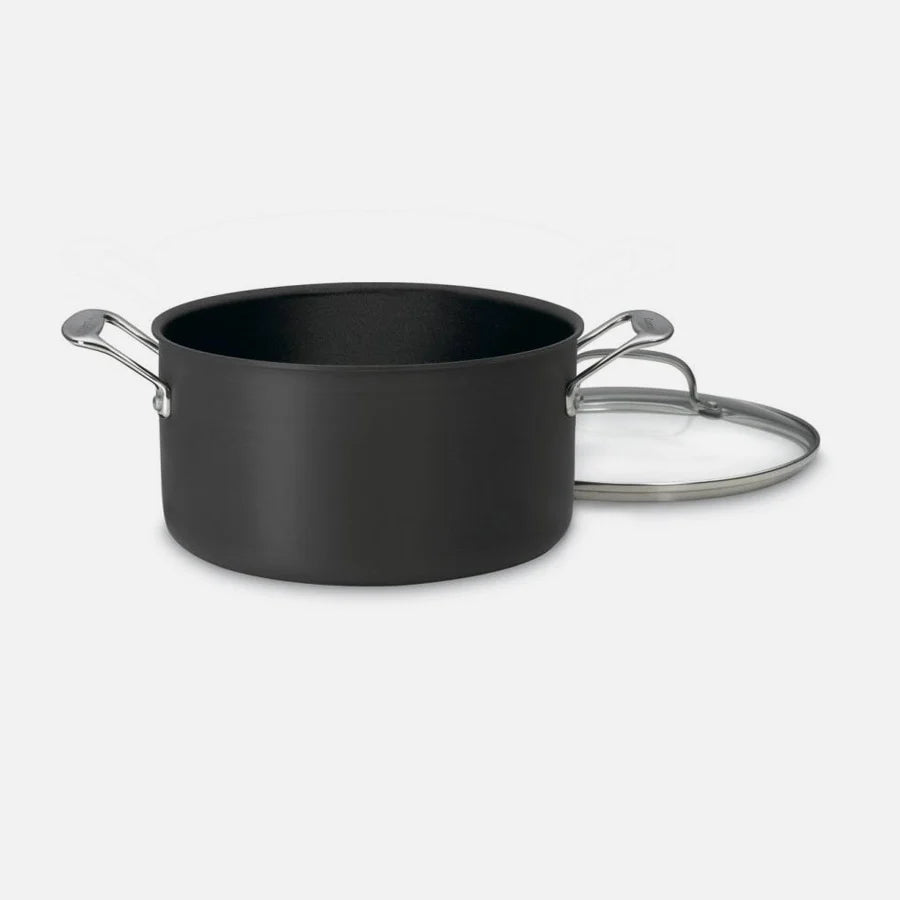 6-qt Anodized Stock Pot with Glass Lid Y920