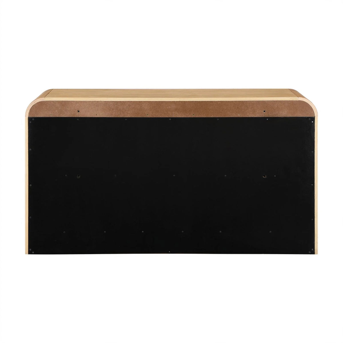 Brown 9-Drawer Rattan Wood Dresser R20521