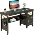 L-Shaped Computer Desk with Storage Cabinet and Bookshelf J953947