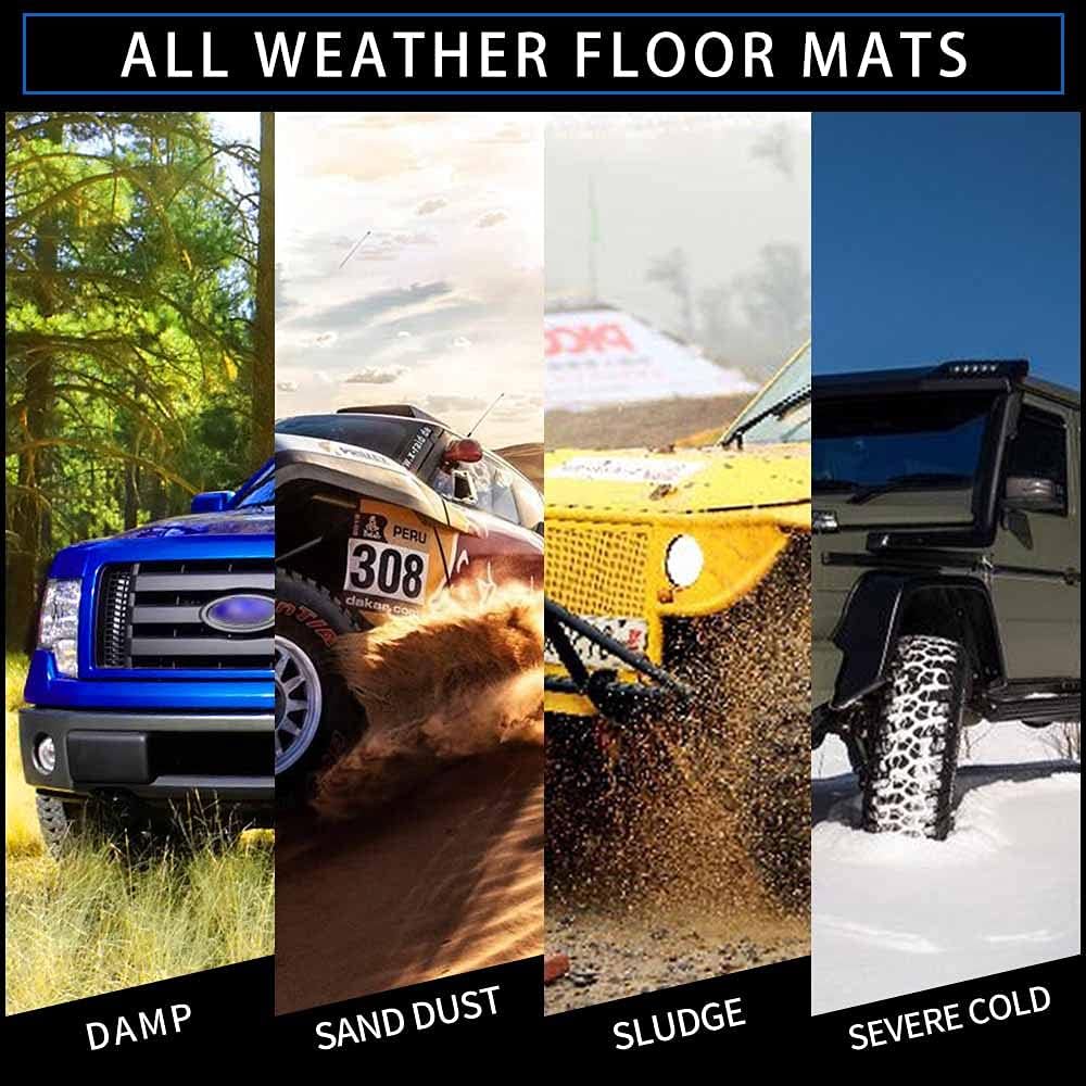 Black TPE Car Floor Mats Full Set X349