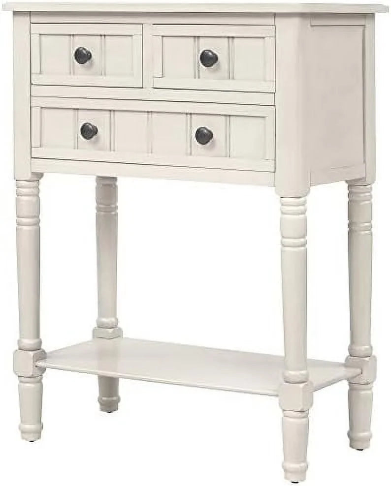 Narrow Console Table with Three Drawers W49163