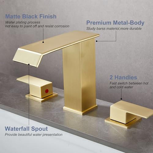 White Gold Single Handle Vessel Sink Faucet with Pop Up Drain S8708