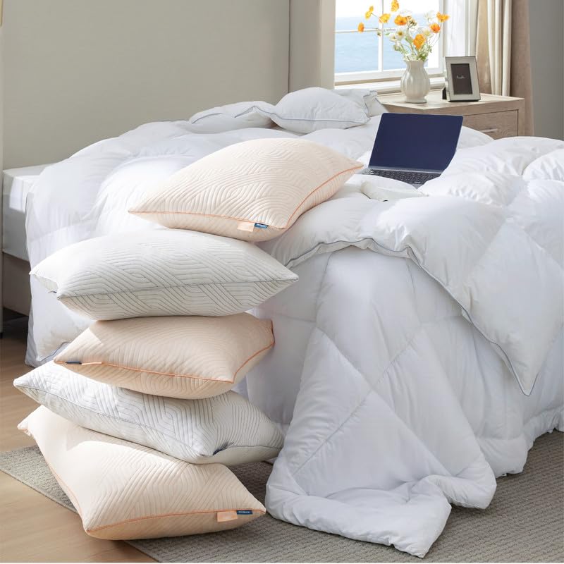 Memory Foam King Size Set of 2 Adjustable Cooling Pillows N807030