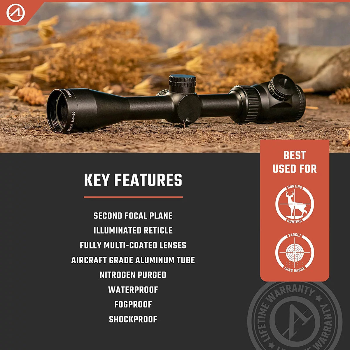 3-9x40 1 inch SFP BDC 500 IR Riflescope I37334