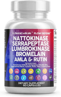 Nattokinase Serrapeptase Lumbrokinase Enzyme Supplement Capsules Z266720