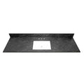 Black Vanity Top with Single White Sink Z977