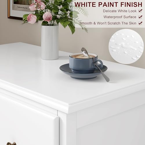 White 4 Drawer Wood Dresser C718