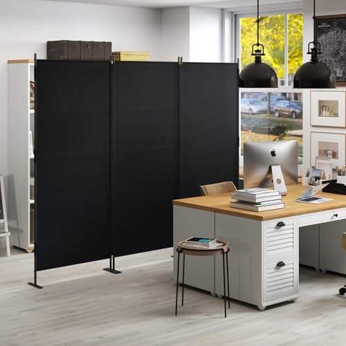 6Ft Black Folding Room Divider C2124