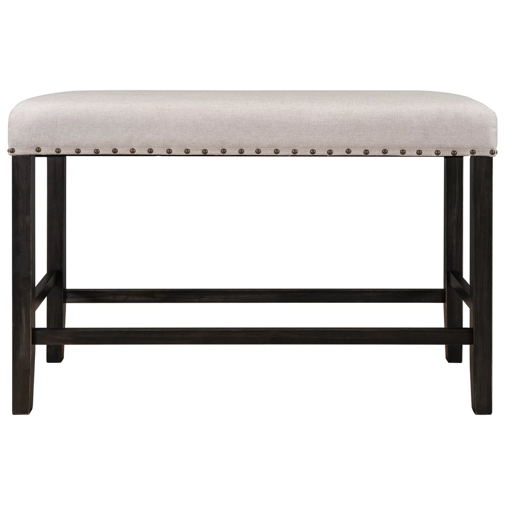 Rustic Wooden Upholstered Dining Bench S67788