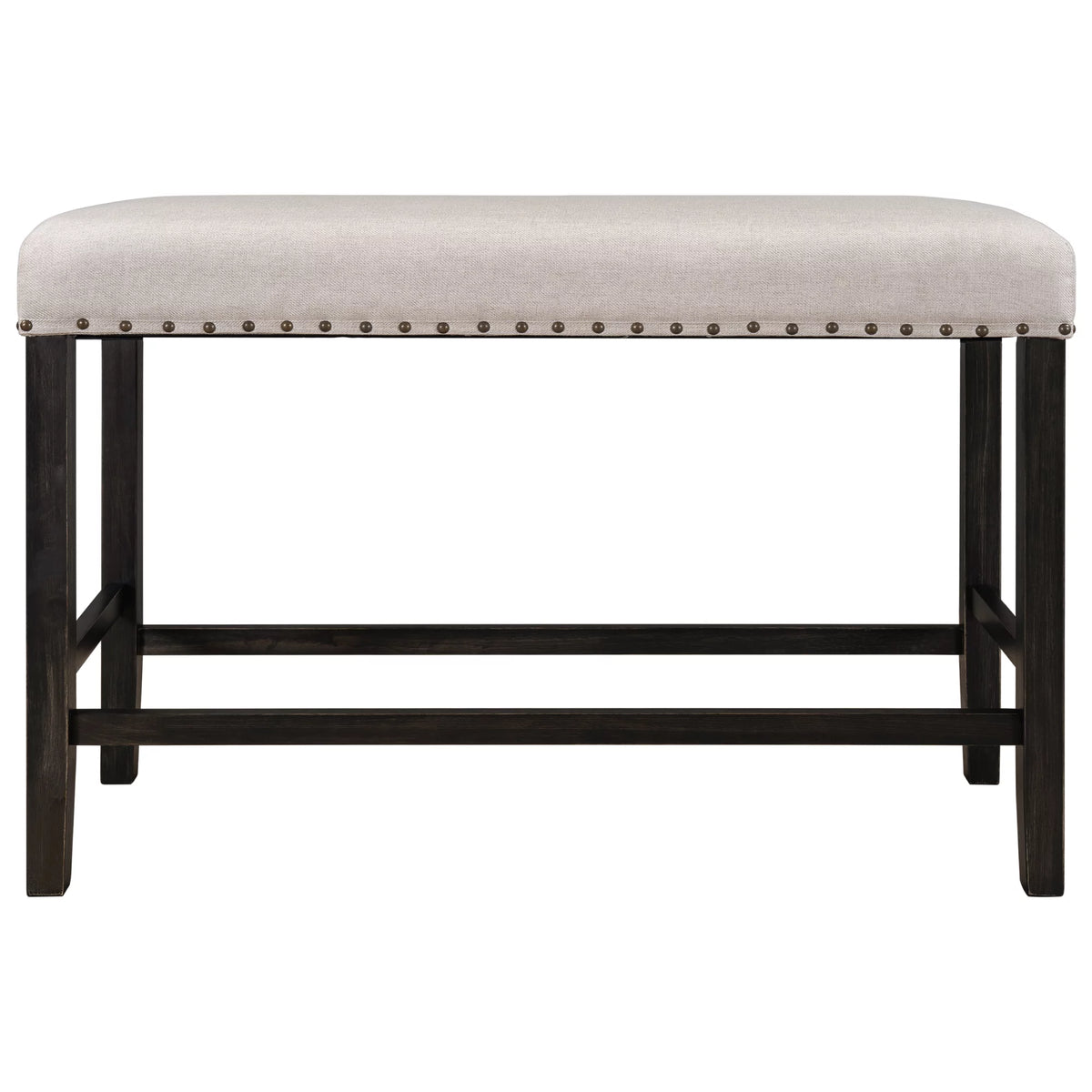 Rustic Wooden Upholstered Dining Bench S67788