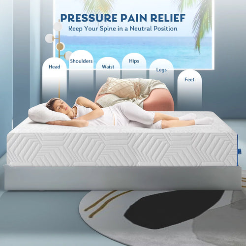 10 inch Gel Memory Foam Twin Mattress U814