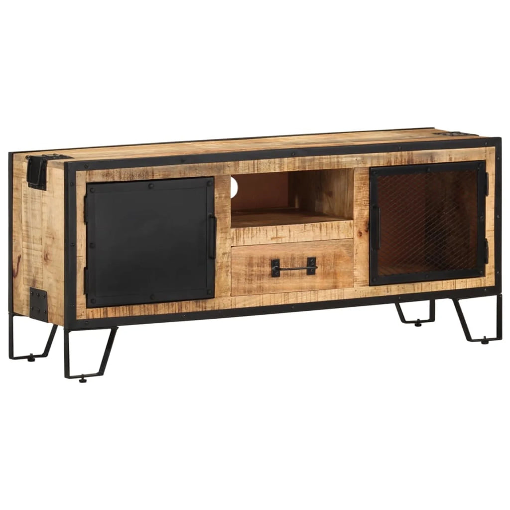 Rough Mango Wood TV Stand with Storage Drawer T83297