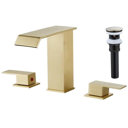 White Gold Single Handle Vessel Sink Faucet with Pop Up Drain S8708