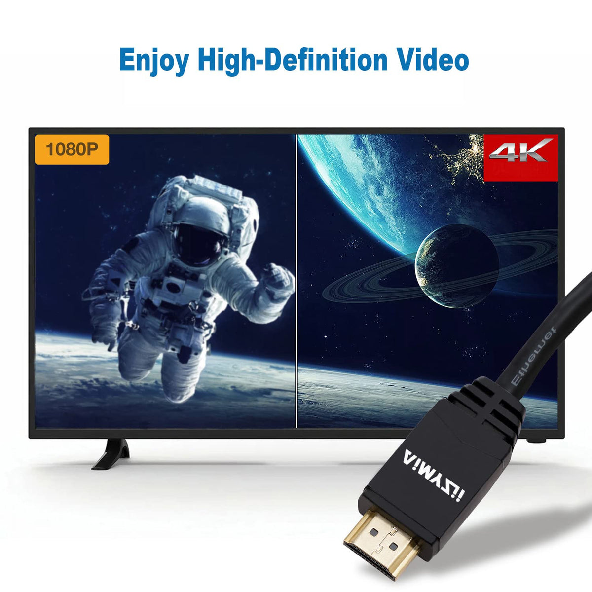 100 Feet 4K HDMI 2.0 Cable with Built-in Signal Booster Black Z44342