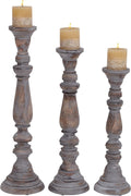Wooden Candle Stand Set of 3 A93094