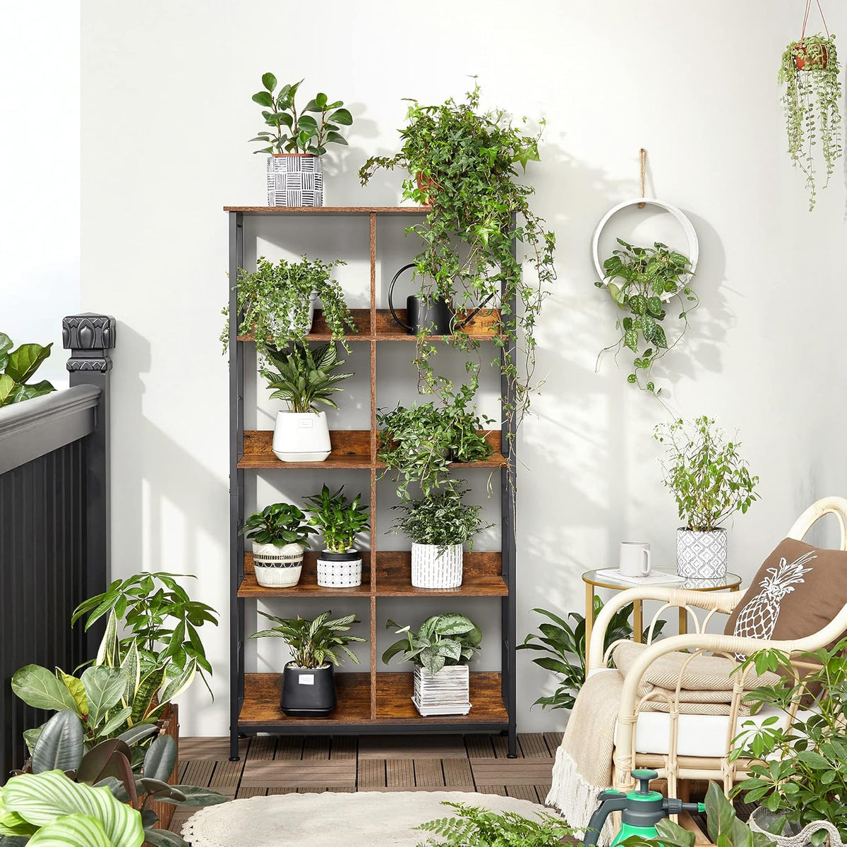 4-Tier Bookcase with 8 Cubes W724