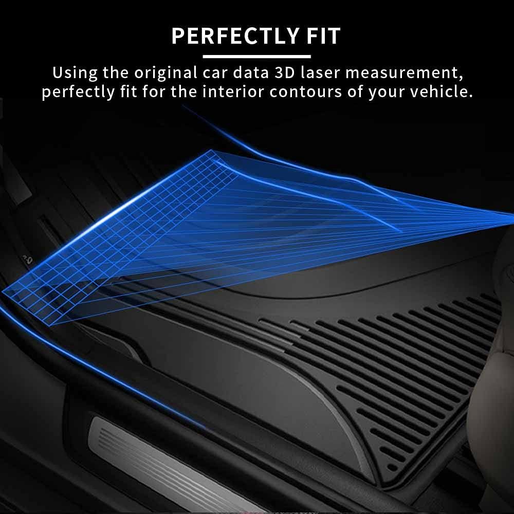 Black TPE Car Floor Mats Full Set X349