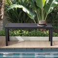 Set of 2 Grey Metal Garden Bench D90460