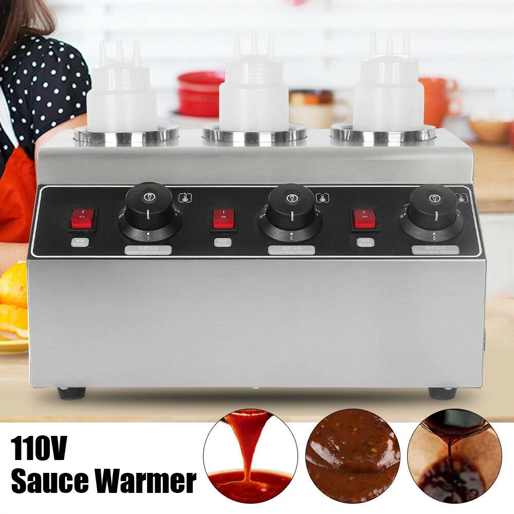 240W Electric Sauce Warmer 3 Bottles Z531