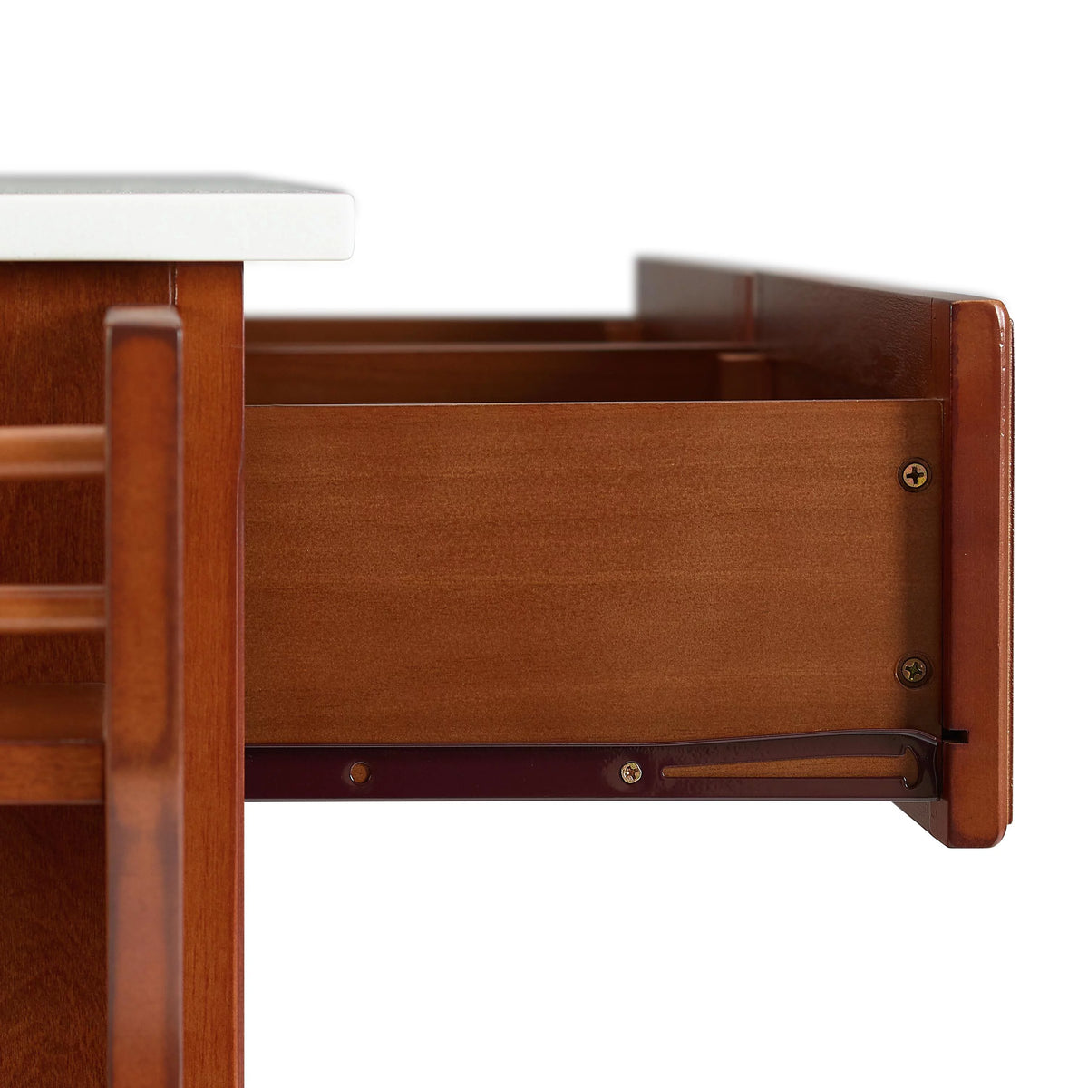 Wood Granite Top Kitchen Cart G43385