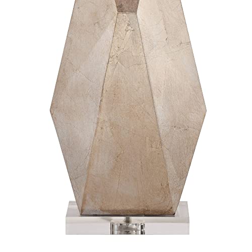 32 1/2" Tall Geometric Mid Century Modern End Table Lamps Set of 2 Champagne Gold J4175