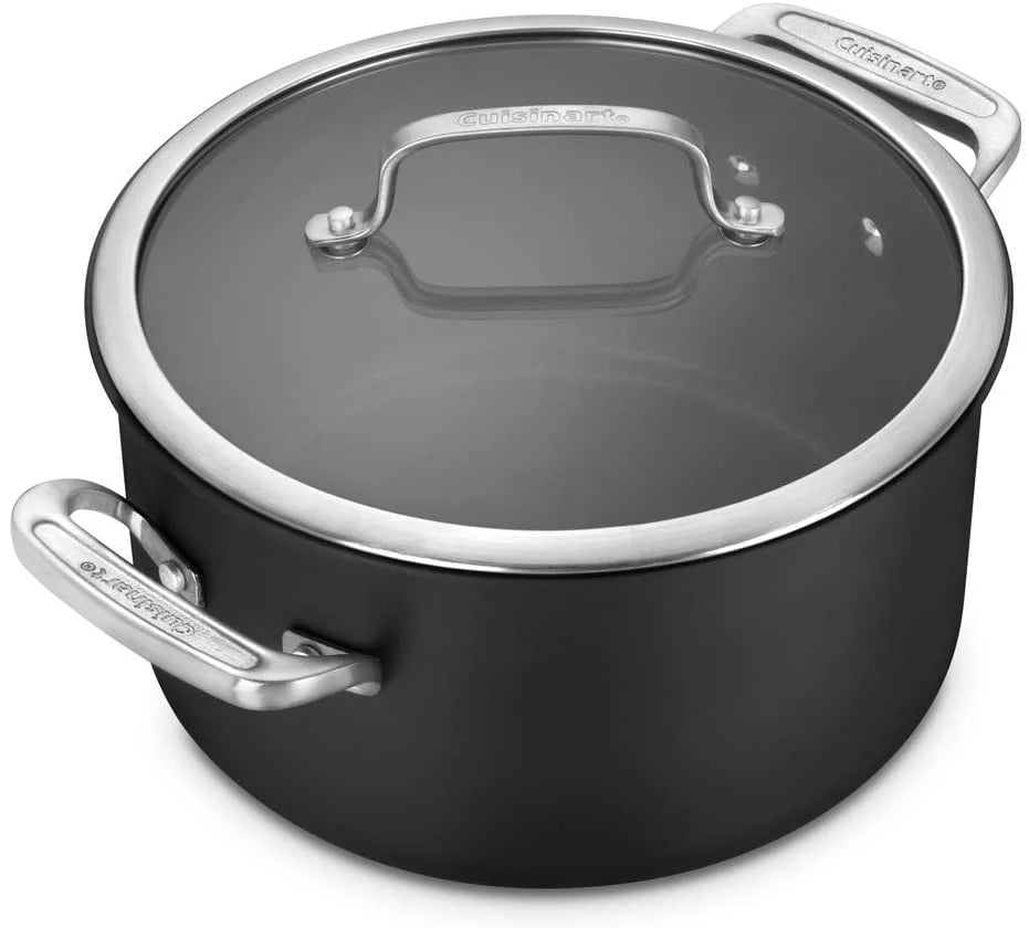 6-qt Anodized Stock Pot with Glass Lid Y920