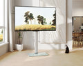 White Tempered Glass Floor TV Stand 32-65 Inch A5857